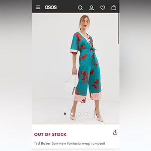 Ted Baker Summer Fantasia Wrap Jumpsuit size 8-10 (Ted size 4)